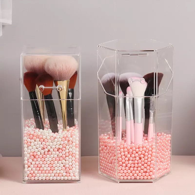 Pearl Cosmetic Brush Holder, Transparent Acrylic Cosmetic Brush Container, Brush Holder Cosmetic Brush Container Dustproof Beauty Makeup Tools Organizer, Cosmetics Brush Storage Box with Lid Pearl Cosmetic Brush Holder, Transparent Acrylic Cosmetic Brush Container, Brush Holder Cosmetic Brush Container Dustproof Beauty Makeup Tools Organizer, Cosmetics Brush Storage Box with Lid